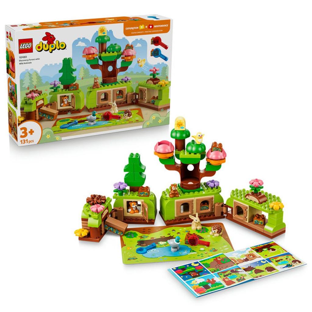 LEGO DUPLO 10480 Découverte de la Foret avec des Animaux Sauvages - Jeu Éducatif des 3 ans