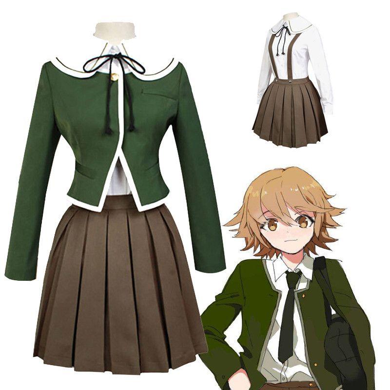Danganronpa Chihiro Fujisaki Uniform Suit Cosplay Costume Full Set For Anime Fans