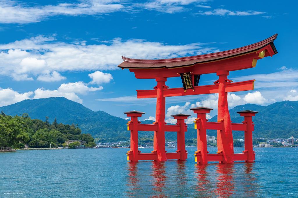 YANOMAN In Jigsaw Puzzle Itsukushima Shrine Large Torii Comes with Piece Request Service and Jigsaw Puzzle Instruction Manual [Made Japan] 1000-piece