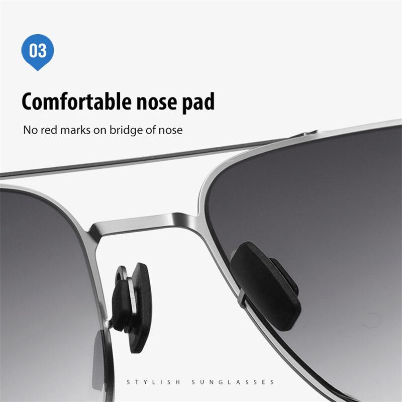 AORON Fashion Sunglasses Gradient Color Driving Fishing Glasses for Men Women Metal Frame Eyeglasses