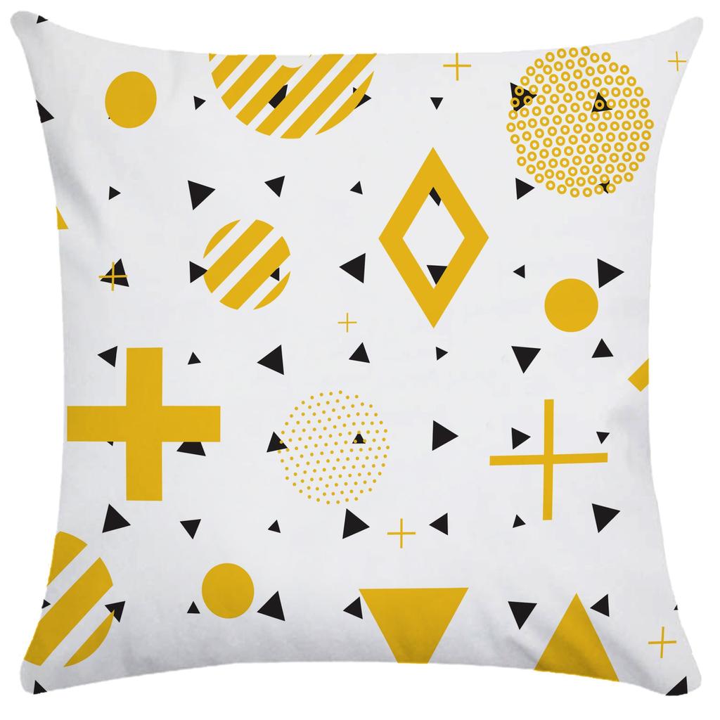 Unregelmäßiger Geometrischer Quadratischer Sofakissenbezug Schlafsaaldekoration Büro Wohnzimmer Zuhause Kissenbezug