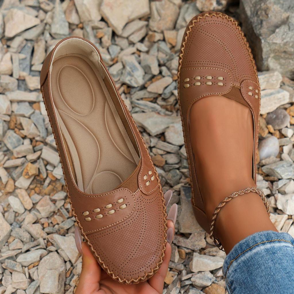 Ραμμένα Flat Loafers για γυναίκες