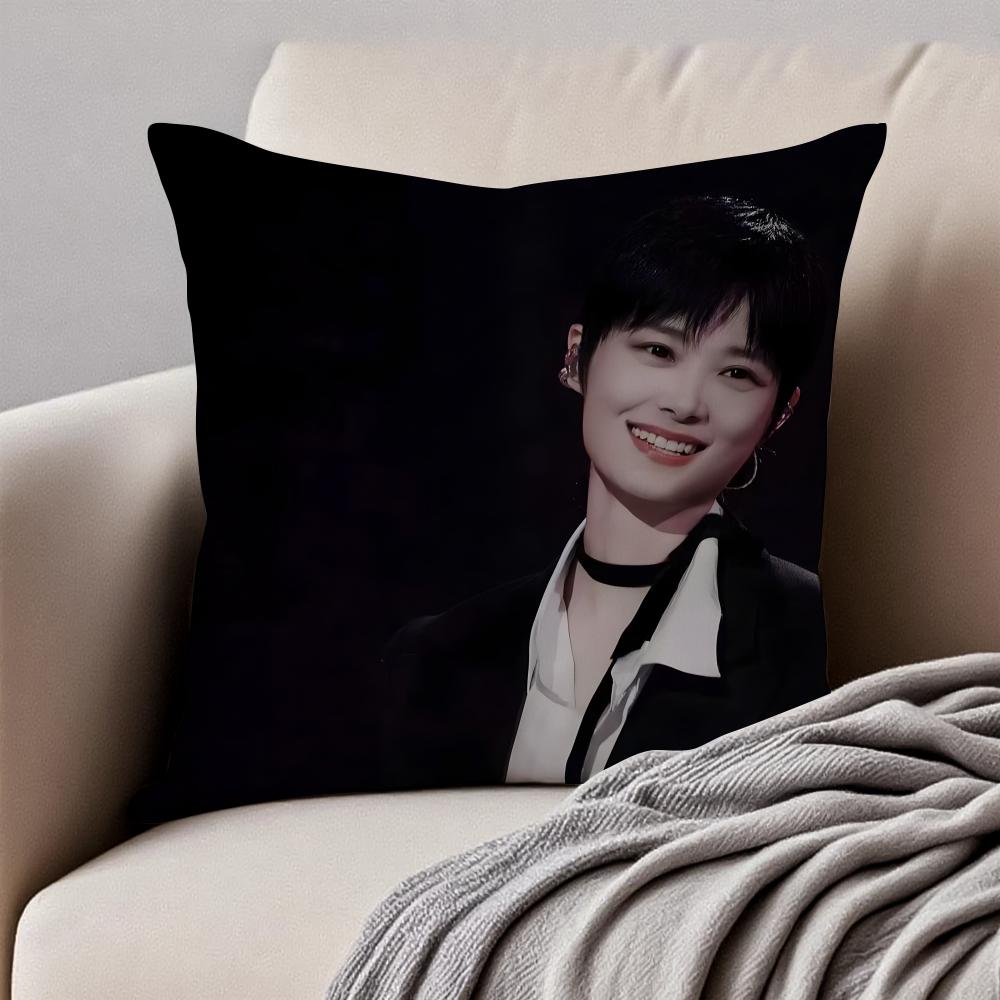 Popular fashion Chinese singer LLi Yuchun Cushion Cover Pillowcase Antidustmite Invisible Zipper Short Plush Sofa Cushion