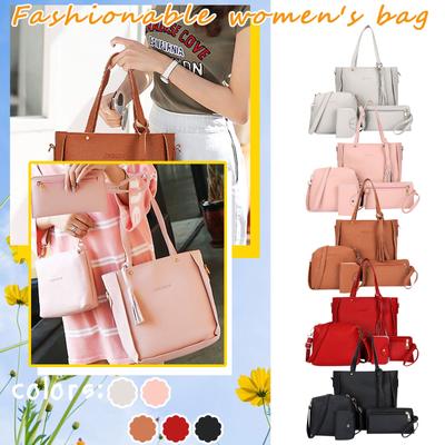 Woman Bag 2021 New Fashion Four-Piece Shoulder Bag Messenger Bag Wallet Handbag