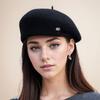 New Three Dimensional Shaped and Elegant Autumn and Winter Beret Women's Versatile Wool Octagonal Hat Showing Face Little Retro Painter Hat