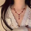 French Romantic Sexy Elegant Retro Rose Flower Necklace Super Fairy Temperament Girl Bracelet Simple Collarbone Chain Batch