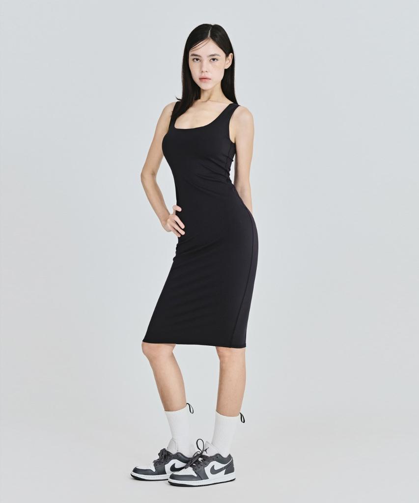 Binaaenko Underarm Cover Midi Dress - Black (S/M/L/Xl)