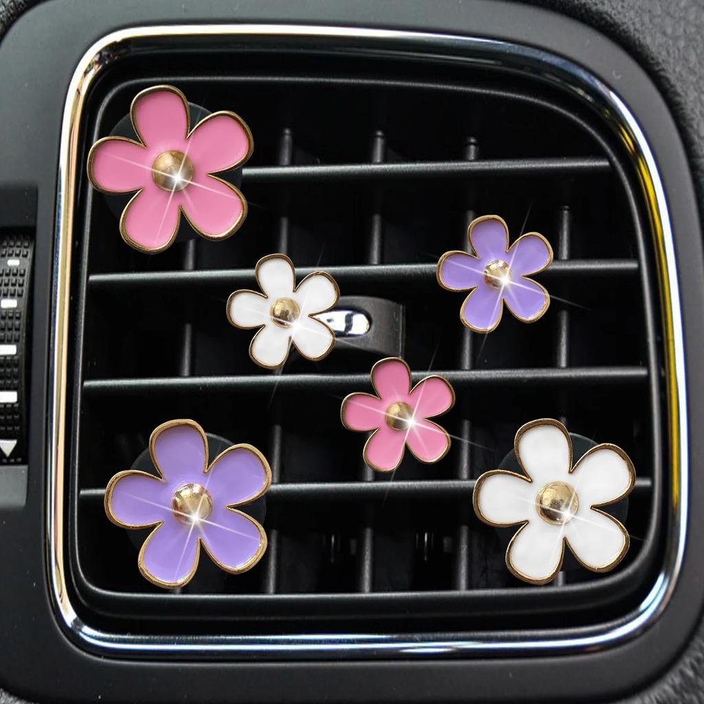 6pcs Car Decorations Flower Car Air Freshener Vent Clip Car Decor Car Accessories Interior Car Decorations for Women Girls
