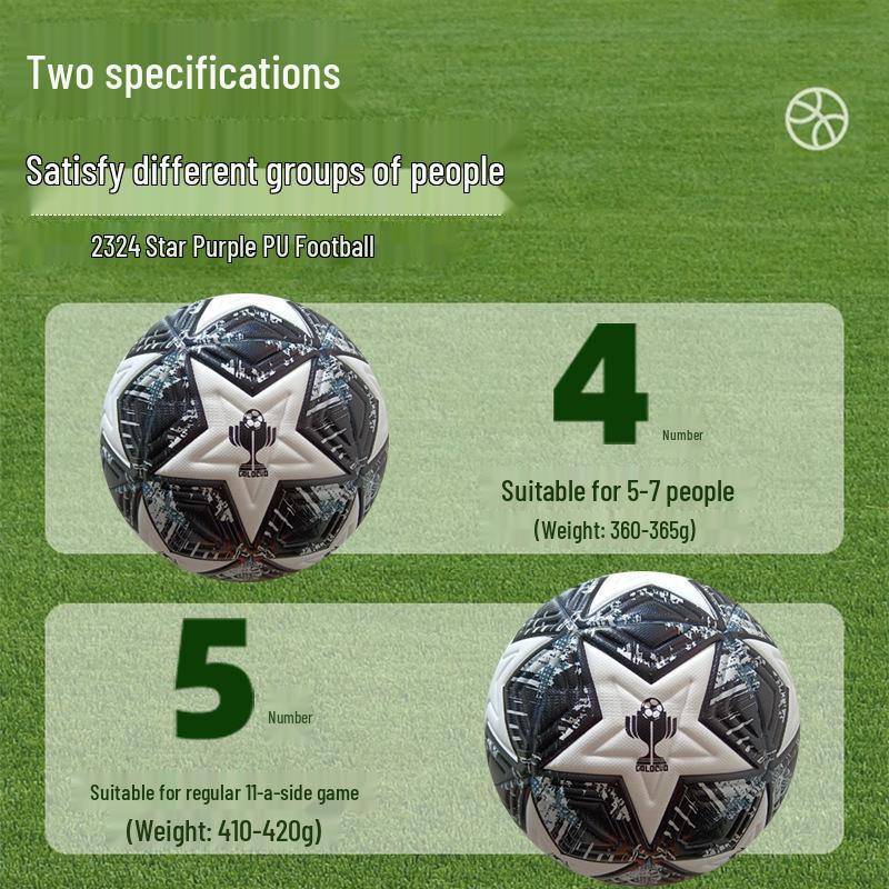 Champions League Series Size 5 Wear-Resistant PU Soccer Ball for Adult Competition/Outdoor Sports