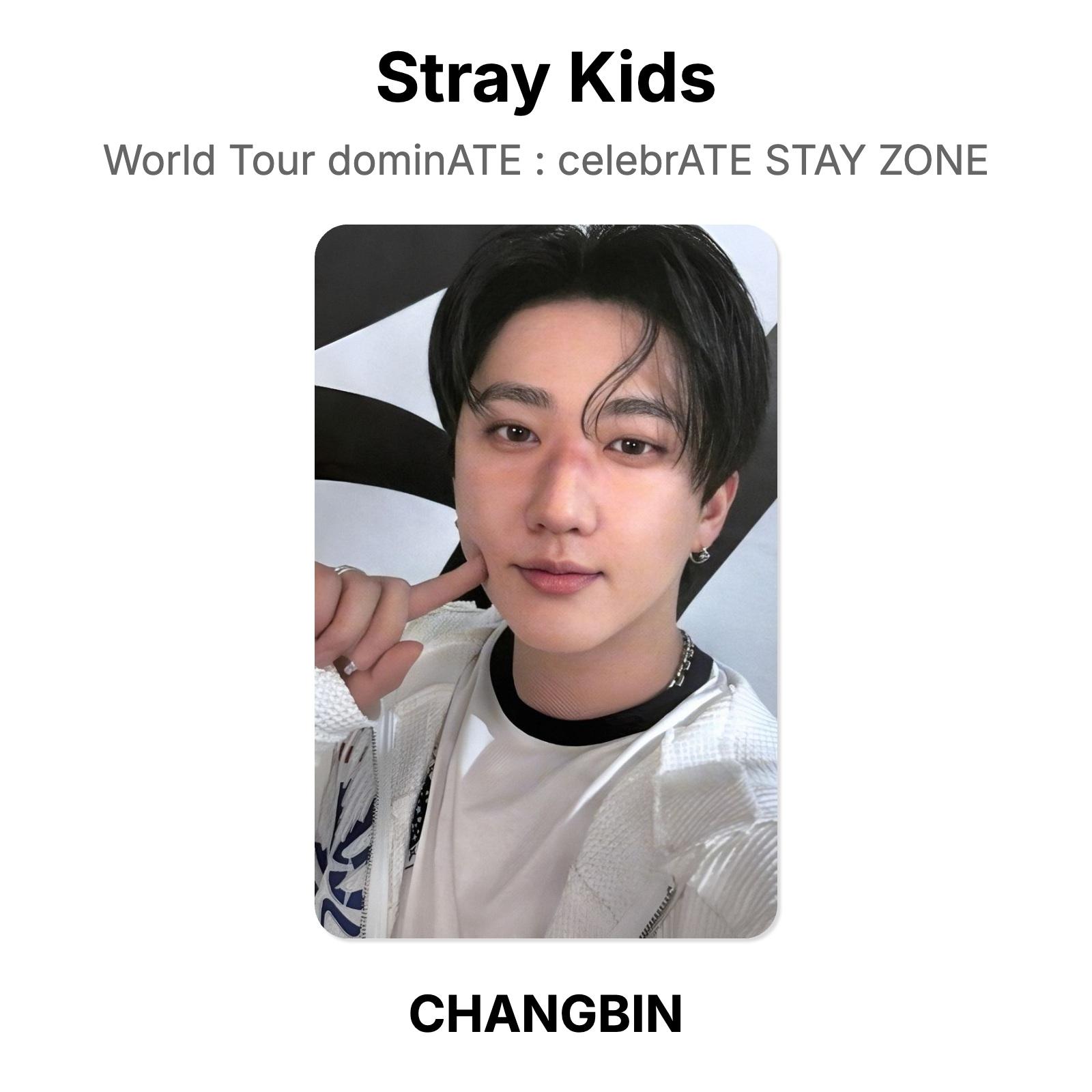 Stray Kids Мировой тур dominATE : Официальная фотокарточка STAY ZONE CELEBRATE CHANGBIN 02