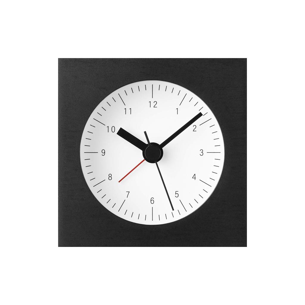 Lemnos YK19-18 WH City Pop Alarm Clock, Black, W7 x H7 x D4.2cm