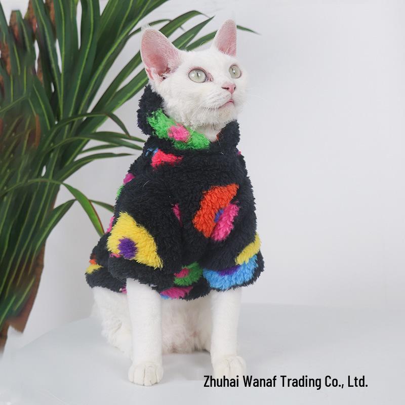 Devon Rex Autumn Winter Fleece Cat Clothes - Comfortable and Warm for Hairless Cats