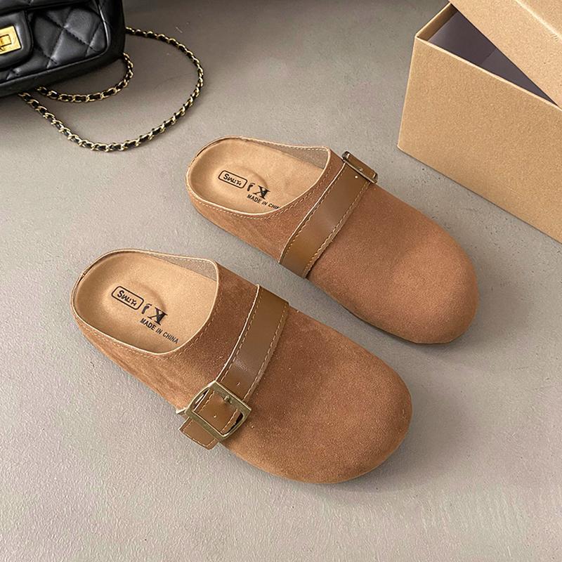 Fashion Shoes Cover Toe Ladies' Slippers Slipers Women 2025 Spring Retro Slides Shoes Cover Toe Woman's Slippers Slides 2025 Spring