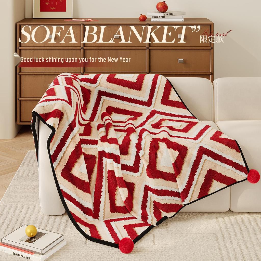 Year of the Horse Red Zodiac Blanket: Festive Winter Throw for New Year