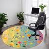 1 Stück Sterne Wirbel Büro Runder Teppich, Indoor-Matte Geeignet für Büro, Unter Bürostühlen Schlafzimmer Wohnzimmer Heimdekoration T200