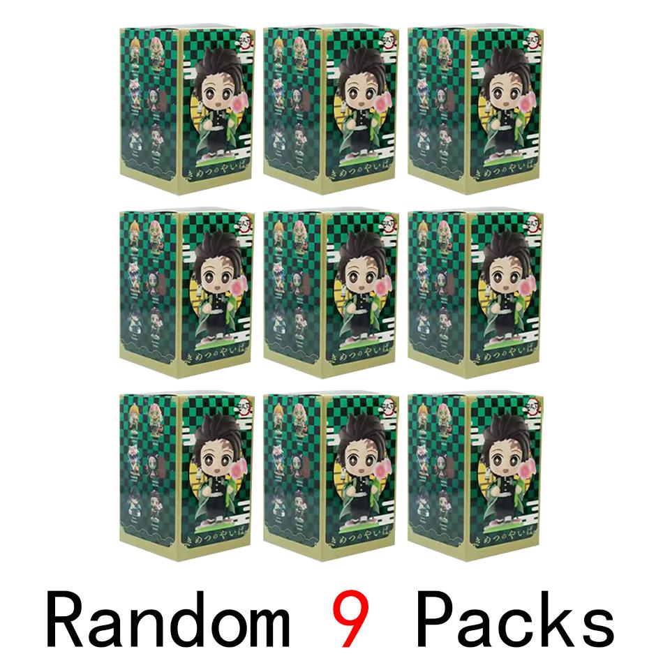 Anime Demon Slayer 6Pcs/Set Small Figure Boxed Character Multiple Combination Sets Cute Anime Toy Gift Collection Decoration PVC