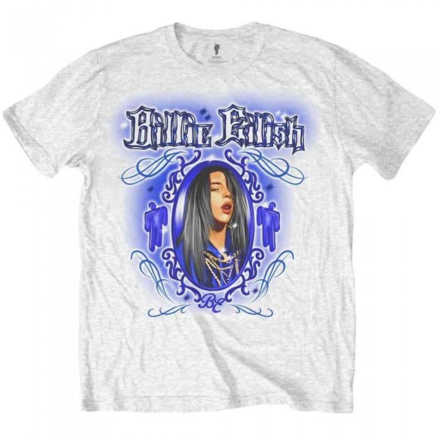 Billie Eilish Unisex Adult Airbrush Photograph Cotton T-Shirt S