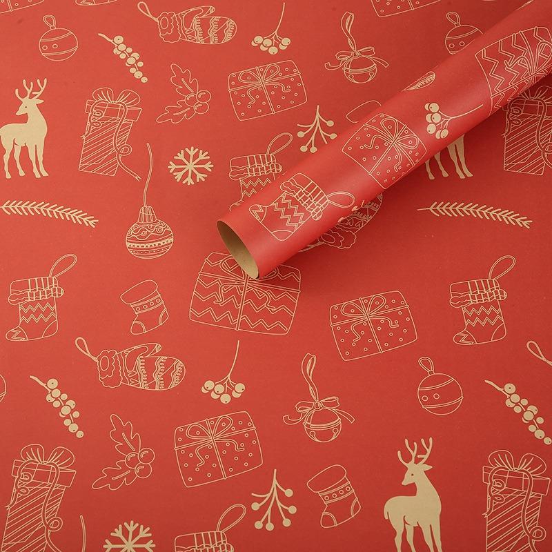 20/10 PCS Merry Christmas Gifts Wrapping Paper 2025 New Year Party Gifts Packaging Decoration Classic Patterns DIY Crafts Paper