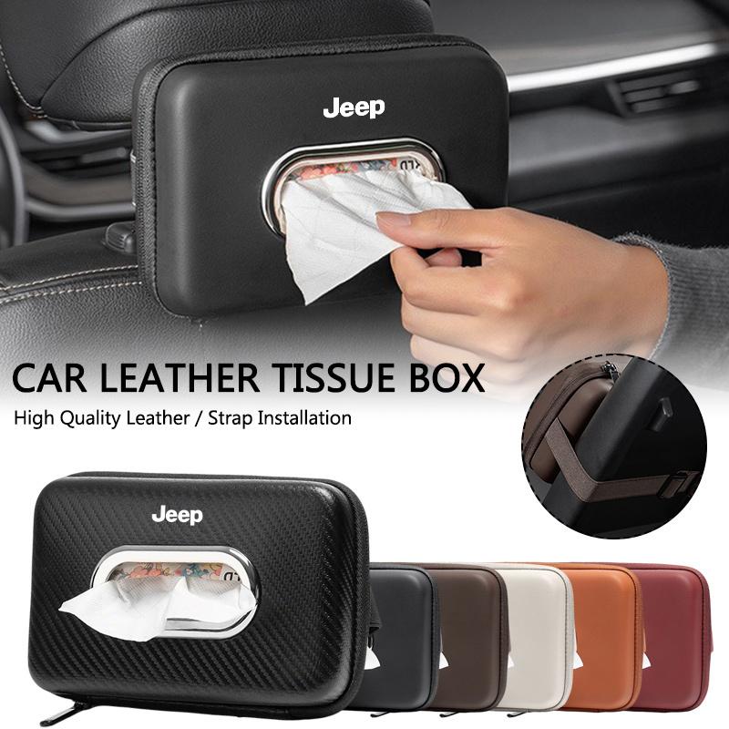 Car Armrest Box Backrest Hanging Multifunctional Tissue Bag For Jeep Renegade Compass Grand Cherokee Wrangler Jk Gladiator