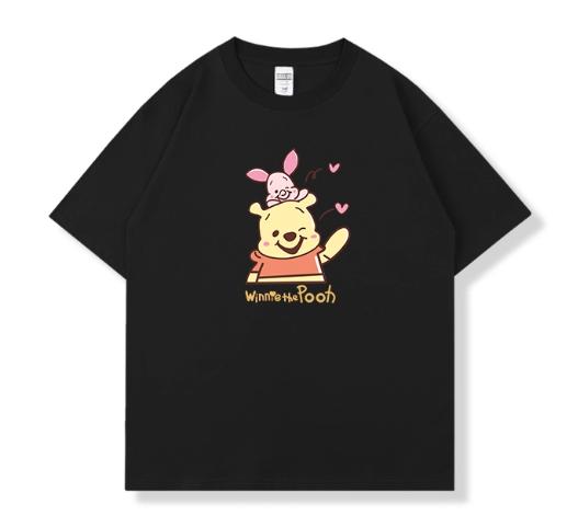 

MINISO Футболки с принтом Disney Винни-Пух Свободные Повседневные с коротким рукавом Женские Мужские Для пары Универсальные Горячие Продажи Одежда S