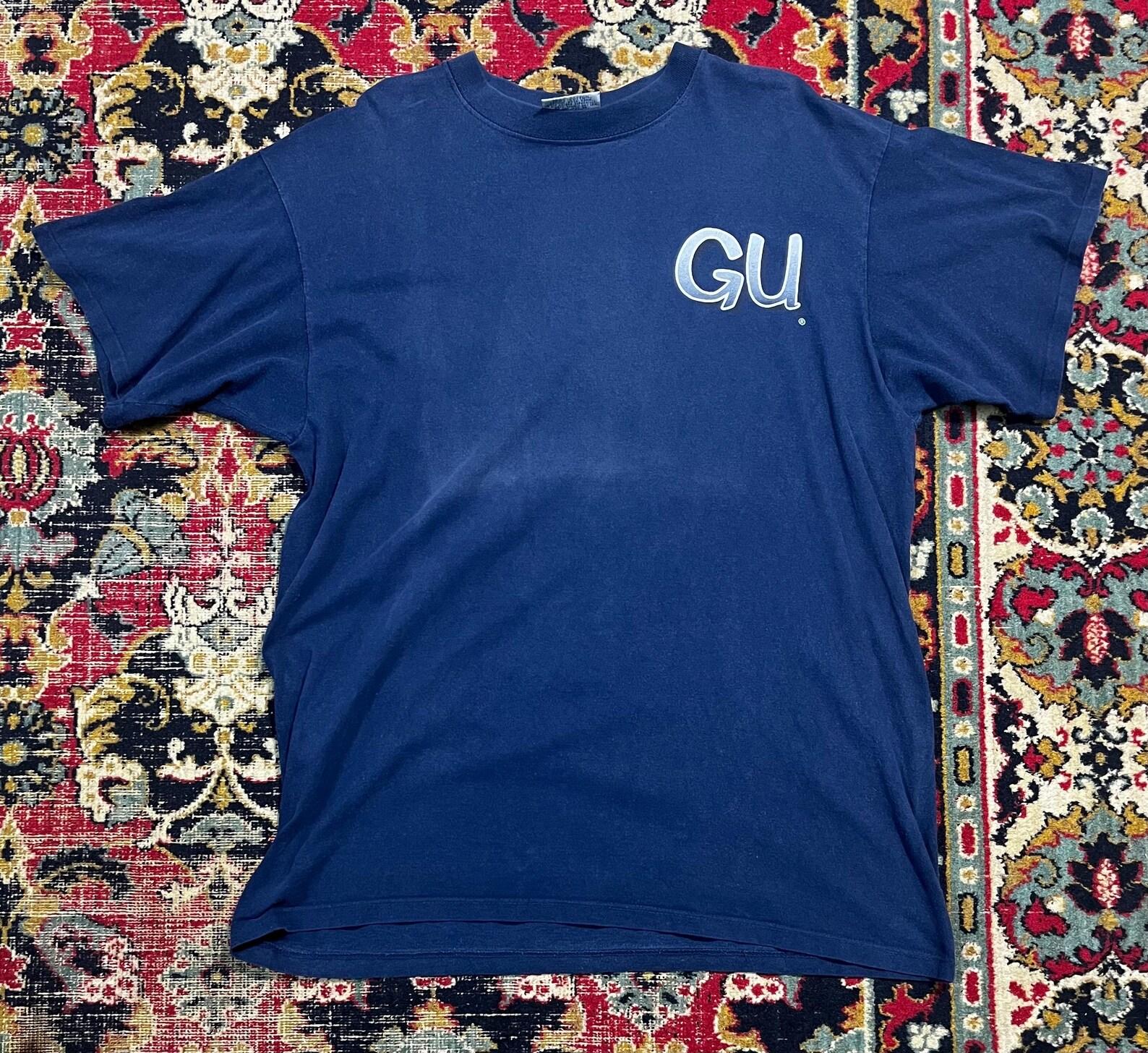 Vintage Georgetown University Shirt Blue Bulldog Size XL S