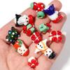 2pcs Christmas Lampwork Beads Cute Santa Claus Snowman Glass Loose Beads For Jewelry Making DIY Bracelets Necklace Accessories