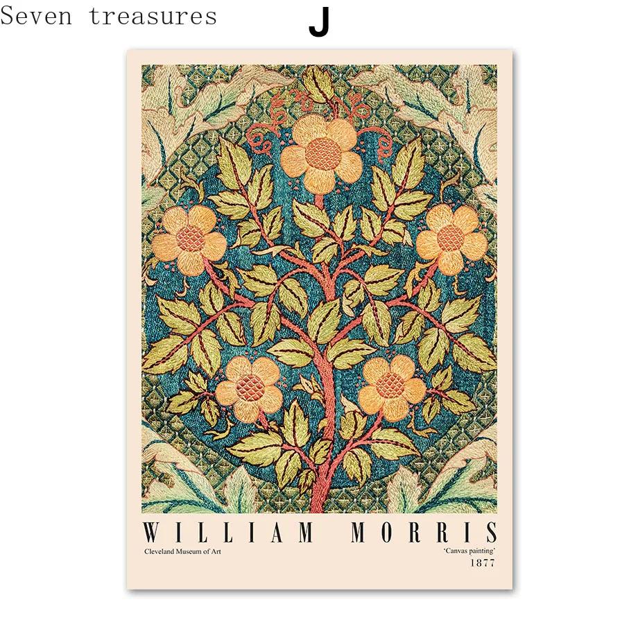 

William Morris Animal Botanical Vintage Wall Art Canvas Painting Nordic Posters And Prints Wall Pictures For Living Room Decor 21x30cm No Framed