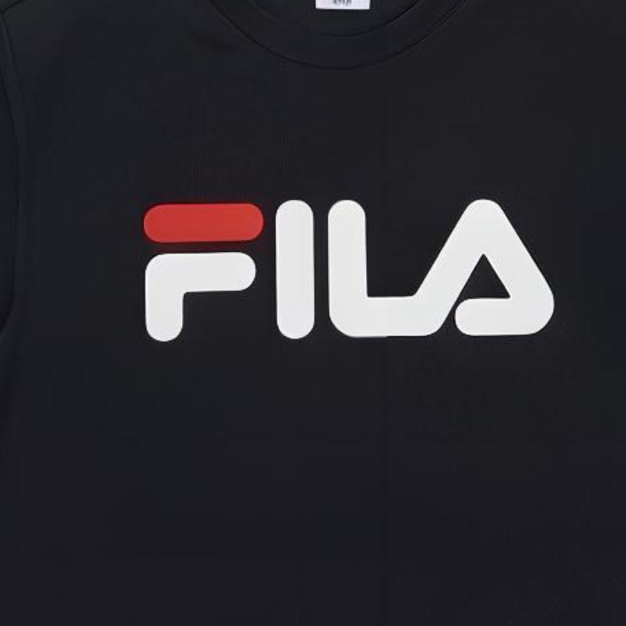 New FILA T Shirt Korean Style Unisex Navy Blue FS2RSA2001X-INA