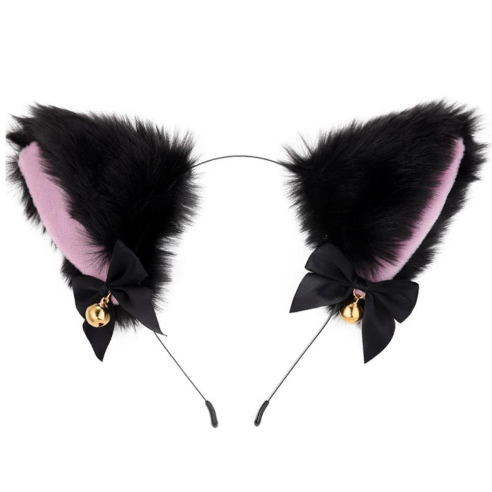 Realistic Plush Cat Ears Headband Furry Cosplay Hair Hoop Anime Headband Daily Wear
