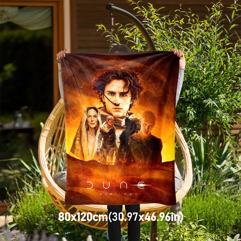 

1pc Dune Part TwoOutdoor Flannel Blanket Soft Plush Decor for Picnics, camping,Bedroom, Playroom, or Lunch Breakn1221A 80x120cm(31x47inch)