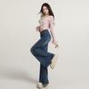 Fashion Micro-pull Jeans Women's 2026 Spring New Popular High Waist Wide Legs Loose and Thin Elastic Horn Pants