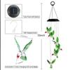 Outdoor Hummingbird Wind Chimes Decorative Hanging Light Owl Faily Light String Solar Charging Waterproof Garden Landscape Light