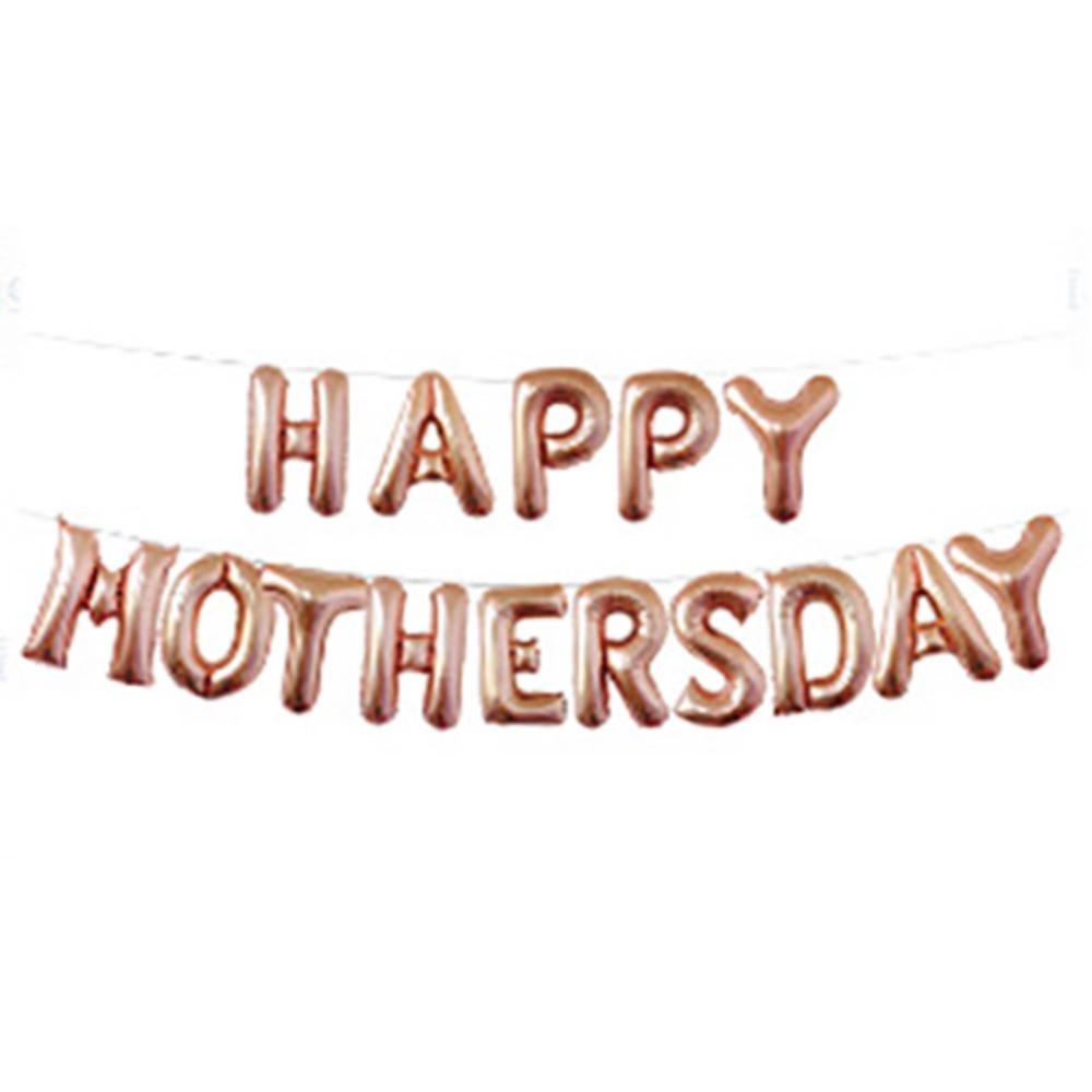 

Rose Gold Mother s Day Foil Balloon DIY Decor Aluminum Film Balloons Party Decor