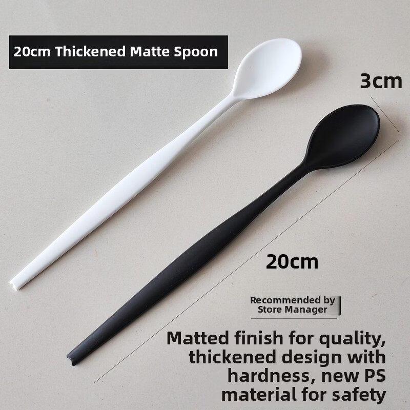 ZISIZ Plastic Grass Jelly Spoon