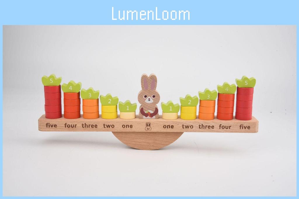 Wooden Rabbit Balance Game For Early Education And Cognitive Development