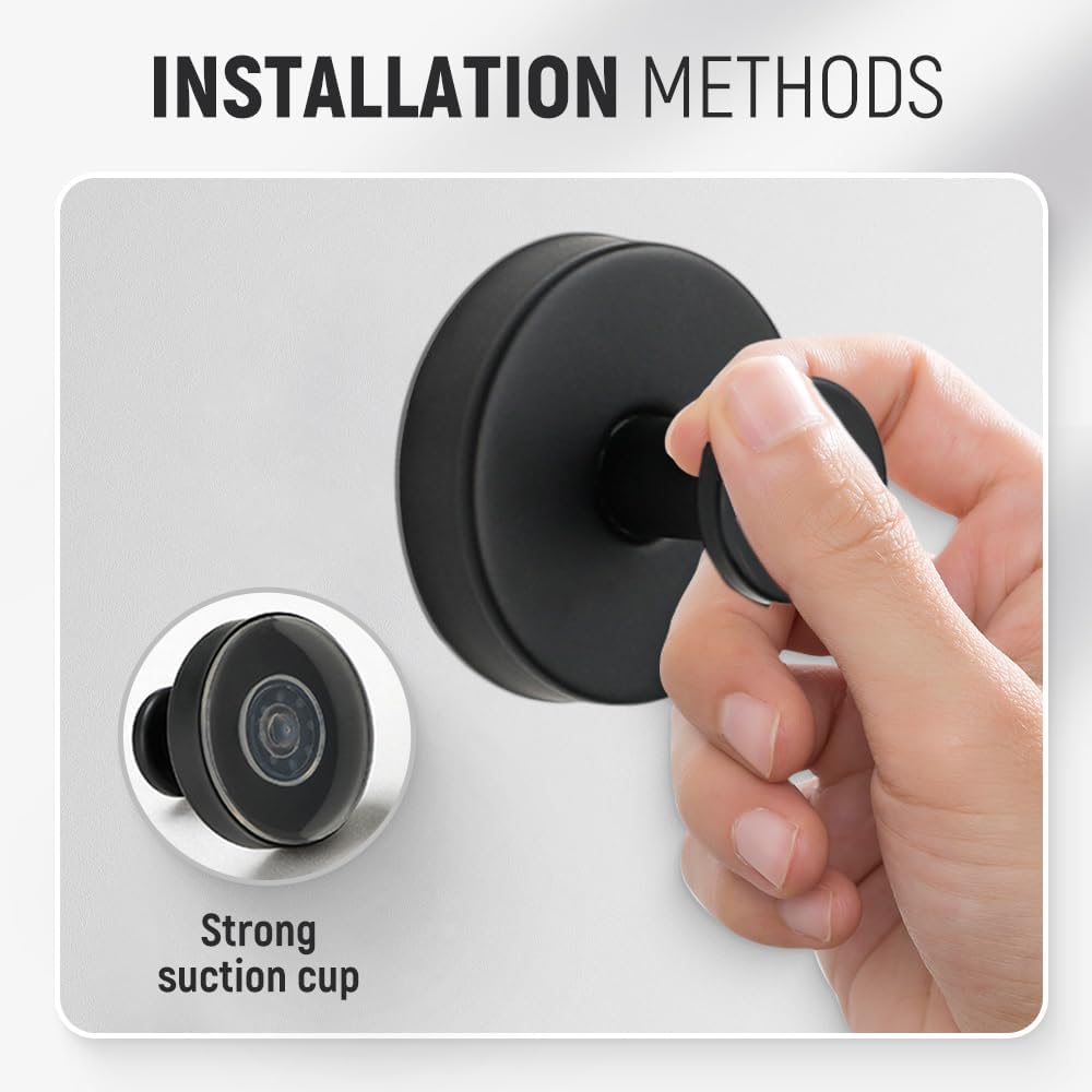 Suction Cup Hooks for Wreaths on Glass, 2025 New Model No-Drill Suction Cup Hooks, Wreath Hangers for Front Doors, Metal Towel Hooks for Showers