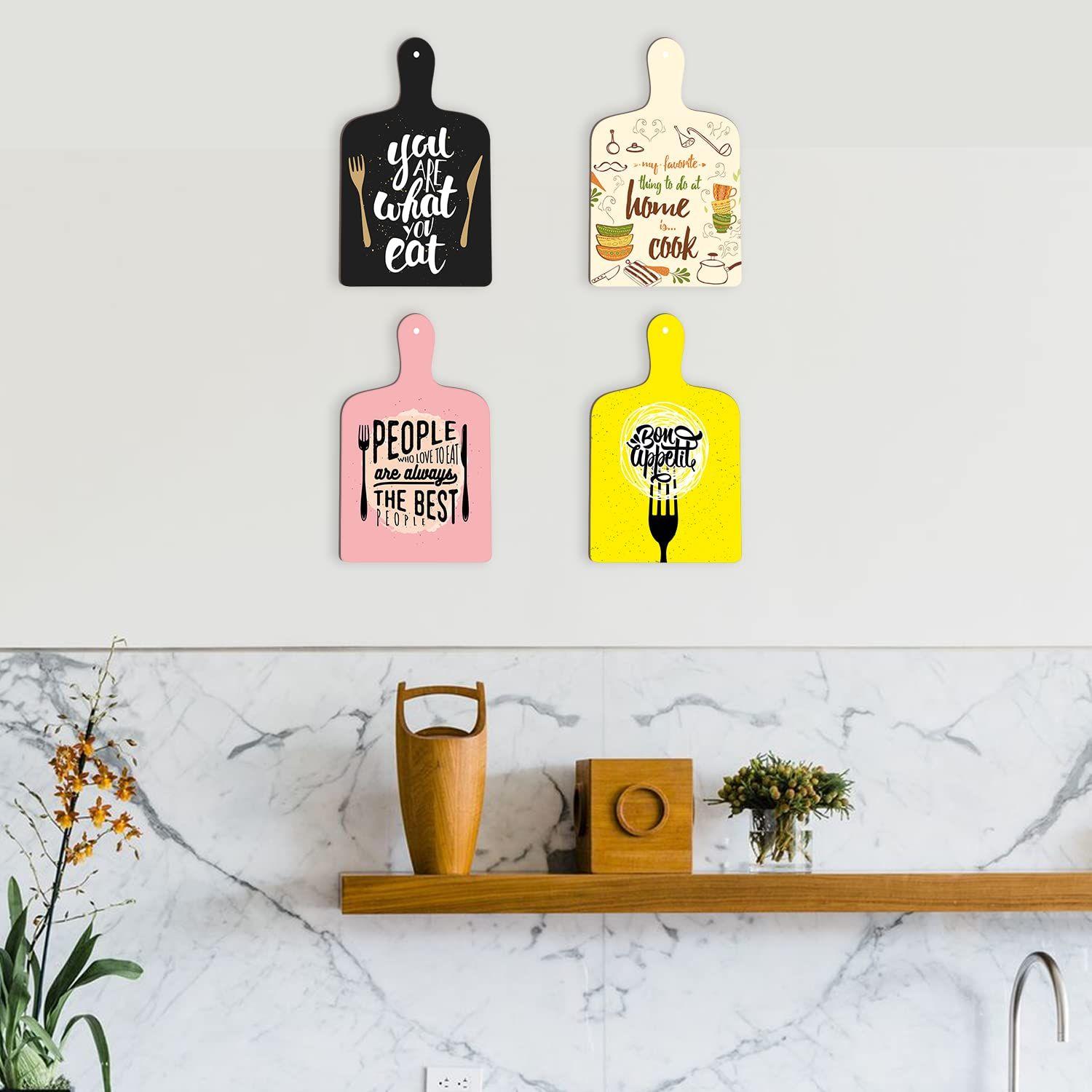 

Настенный декор Деревянный Кухня Предметы домашнего декора Набор из 4 штук