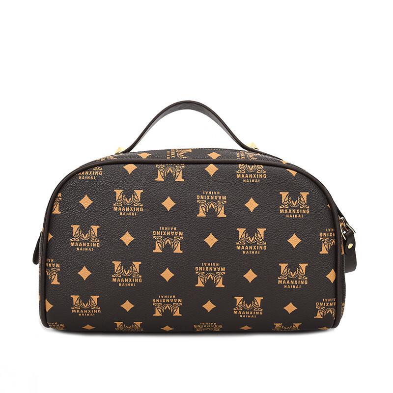 Vintage Print Portable Cosmetic Bag Set Large