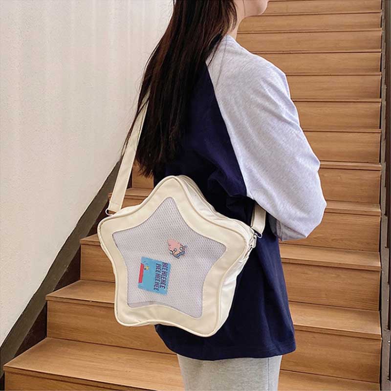 Kawaii Crossbody Purse Japanese Style Minimalist Cute Aesthetic Shoulder Bag for Students Street Fashion Ita Bags Handbags bolso