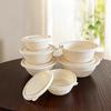 Degradable 600ml Round Disposable Takeaway Containers (300 Sets)