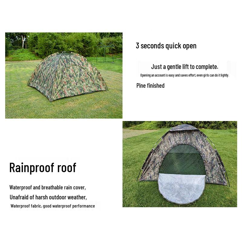 Jungle Camouflage Manual Setup 2-Person Camping Tent