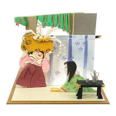 Sankei Studio Ghibli mini Příběh princezny Kaguyi Dívka a princezna Kaguya Papírový model MP07-107