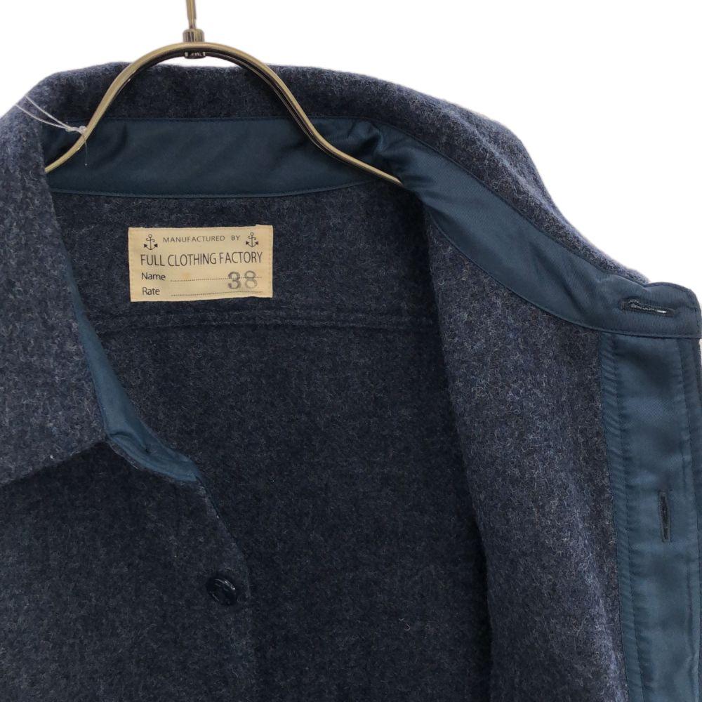 FULLCLOTHINGFACTORY Made In Japan Long Sleeve Wool Shirt 38 Blue Jacket Men's Used