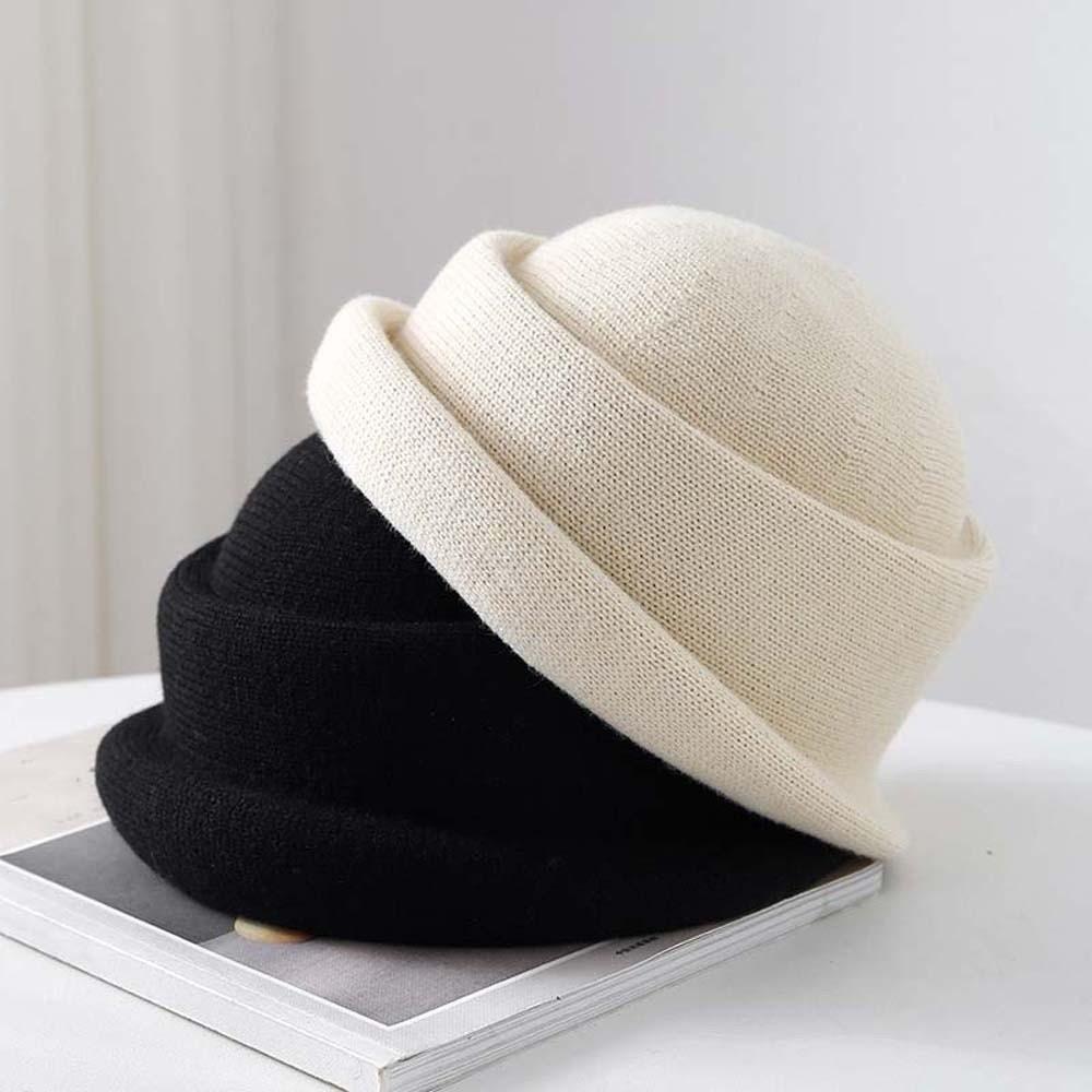 Vintage Looking Woolen Rolled Edge Cap Beret Woolen Formal Hat British Top Hat  Fashion Show