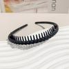 Modisches, gedrehtes Kreuz-Stirnband aus Kunststoff für Frauen und Mädchen mit Zähnen, rutschfest, flexibel, Gesichtswasch-Haar-Styling-Zubehör, neu