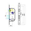 Jianbai Factory Price Mortise Door Lock Body Anti-Theft Key Universal Household Type 4070 Powder Coated for Indoor & Wooden Door