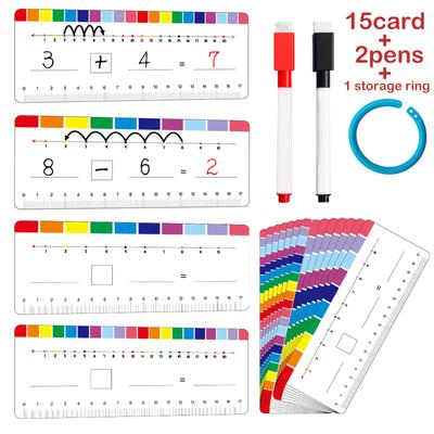 15PC Erasable Flashcards For Learning Basic Arithmetic Operations Suitable For Children, School Training, And Early Education 20ml