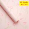 Retro Wrapping Paper Romantic Flower Wrapping Paper Kraft Gift Paper Florist Bouquet Packaging Material For Gift Wrapping Pack