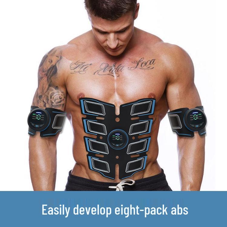 Rechargeable EMS Smart Abdominal Trainer with Digital Display - Muscle Stimulator & Massager Fitness Equipment.