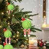 6Pcs Christmas Tree Pendant Striking Design Furry Christmas Furry Ball Decoration Hanging Ornament Seasonal Home Accents